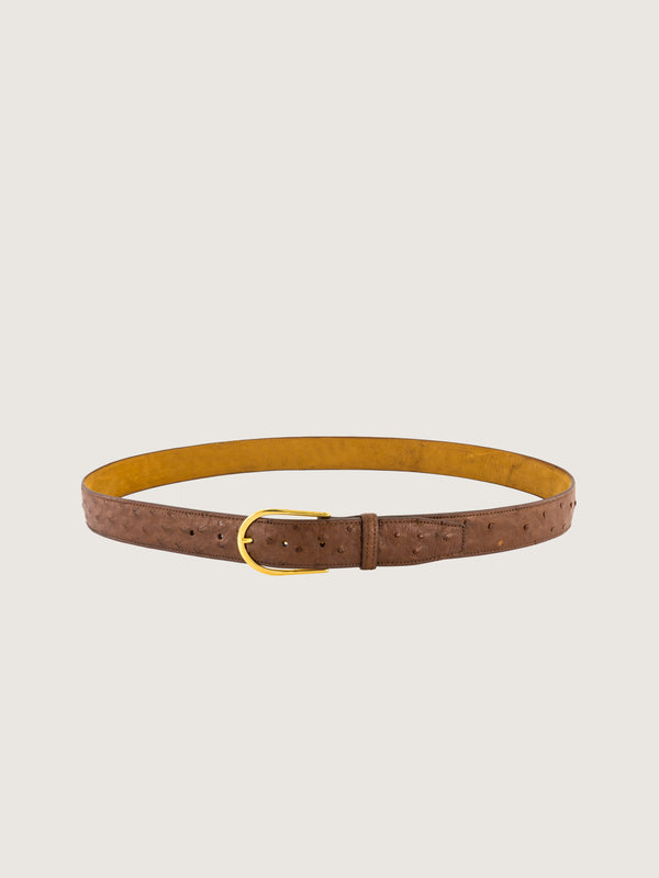 Kango Ostrich leather casual belt