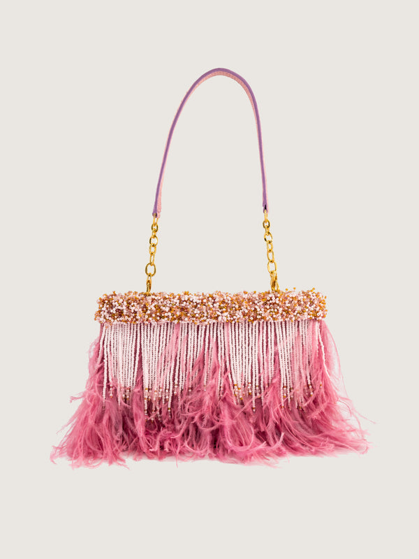 Nambi Beaded Clutch Pink