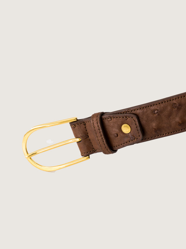 Kango Ostrich leather casual belt