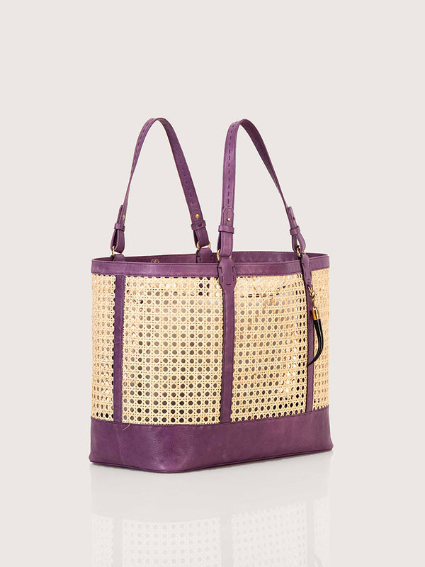 Rattan Bag Large African Violet